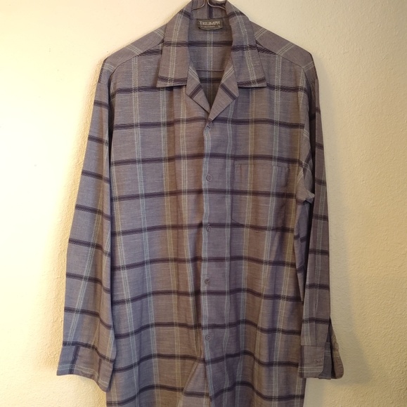 Men's Plaid Button Up Shirt Collared Vintage - Picture 1 of 3